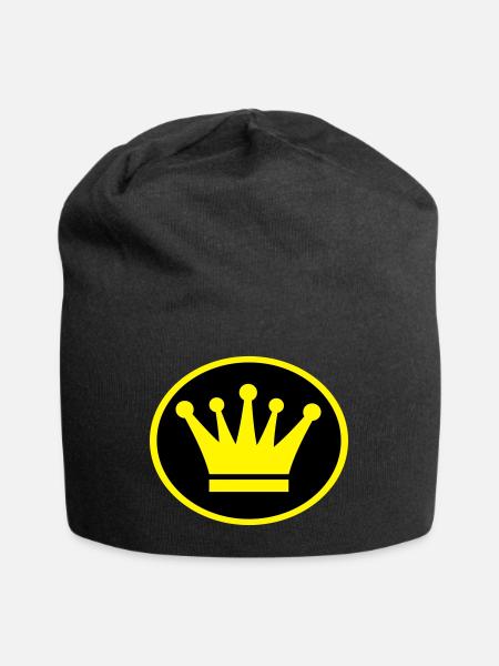 Krone - Jersey-Beanie - Schwarz