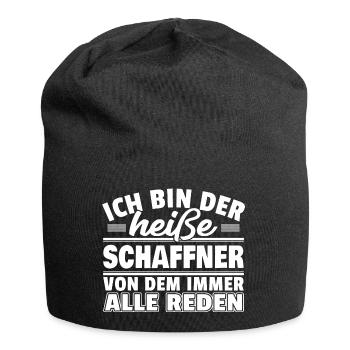 Heißer Schaffner - Jersey-Beanie - Schwarz - Vorne
