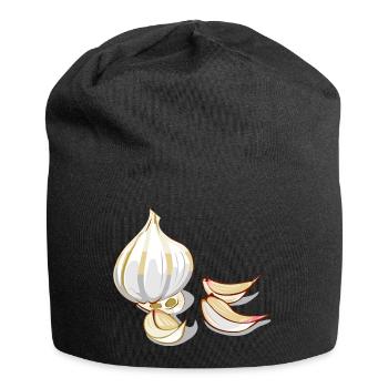 Knoblauch - Jersey-Beanie - Schwarz - Vorne