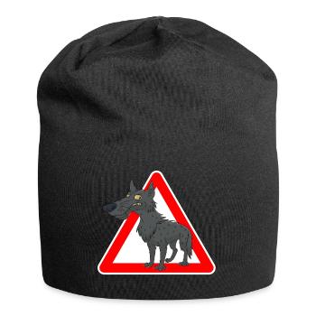 wolf - Jersey Beanie - black - Front