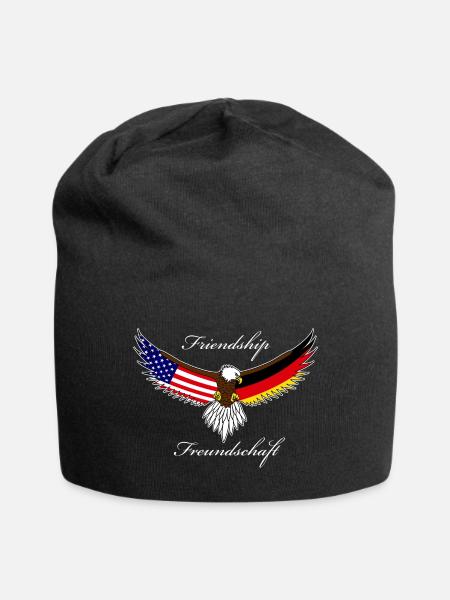 Deutsch amerikanische Freundschaft - Jersey-Beanie - Schwarz