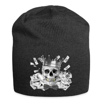 Totenkopf - Jersey-Beanie - Anthrazit - Vorne