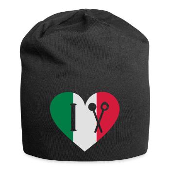 cuisine française, cuisine italienne, Chef cuisine - Bonnet en jersey - noir - Devant
