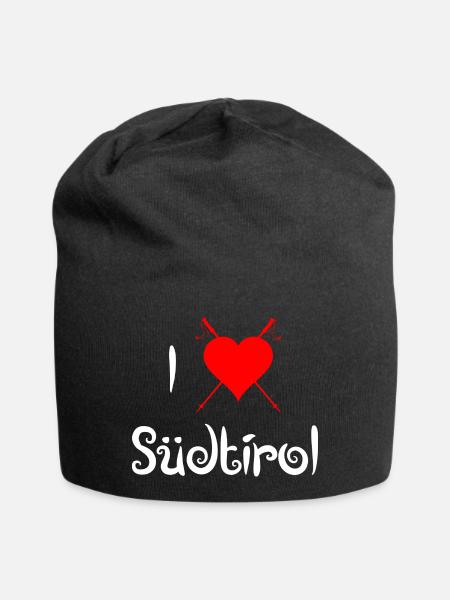 Südtirol - Jersey-Beanie - Schwarz