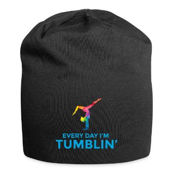 Handstand gymnastics gymnastics saying funny gift - Jersey Beanie - black - Front