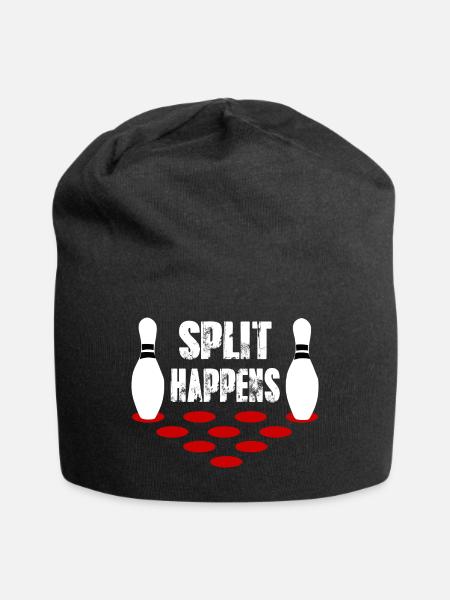 Split Happens weiss - Jersey-Beanie - Schwarz