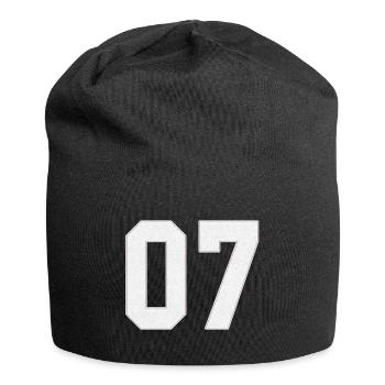 07 American football, baseball sports jersey number - Jersey Beanie - black - Front