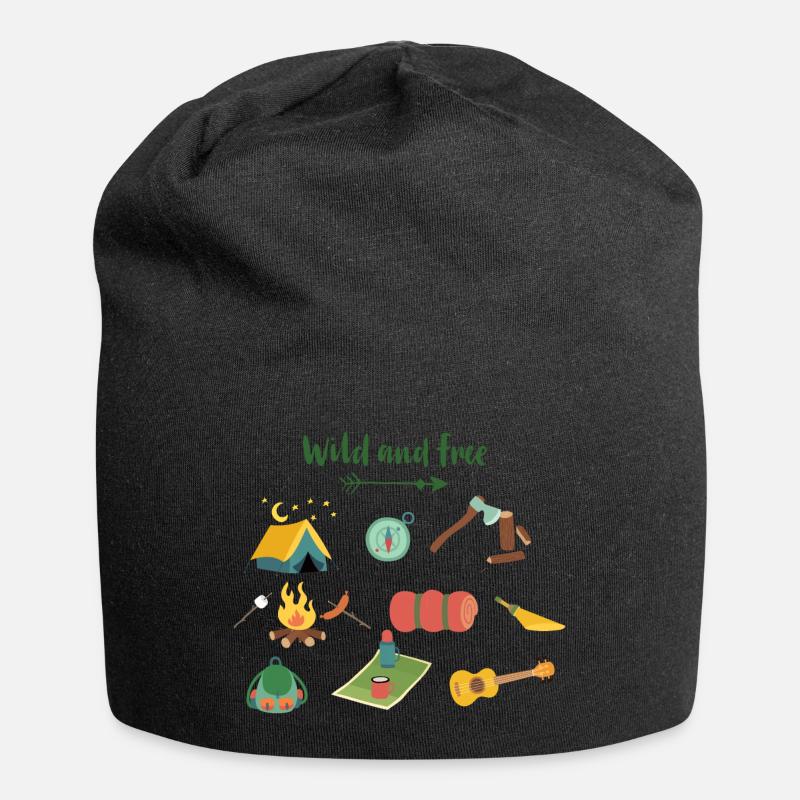 Feu de camp camping scout - Bonnet en jersey - noir