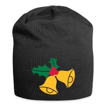 Glocken Weihnachten - Jersey-Beanie - Schwarz - Vorne