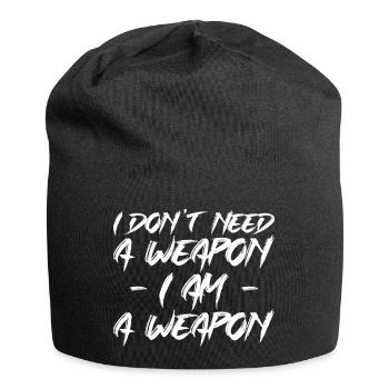 Ich brauche keine Waffe Ich bin eine Waffe - Jersey-Beanie - Schwarz - Vorne