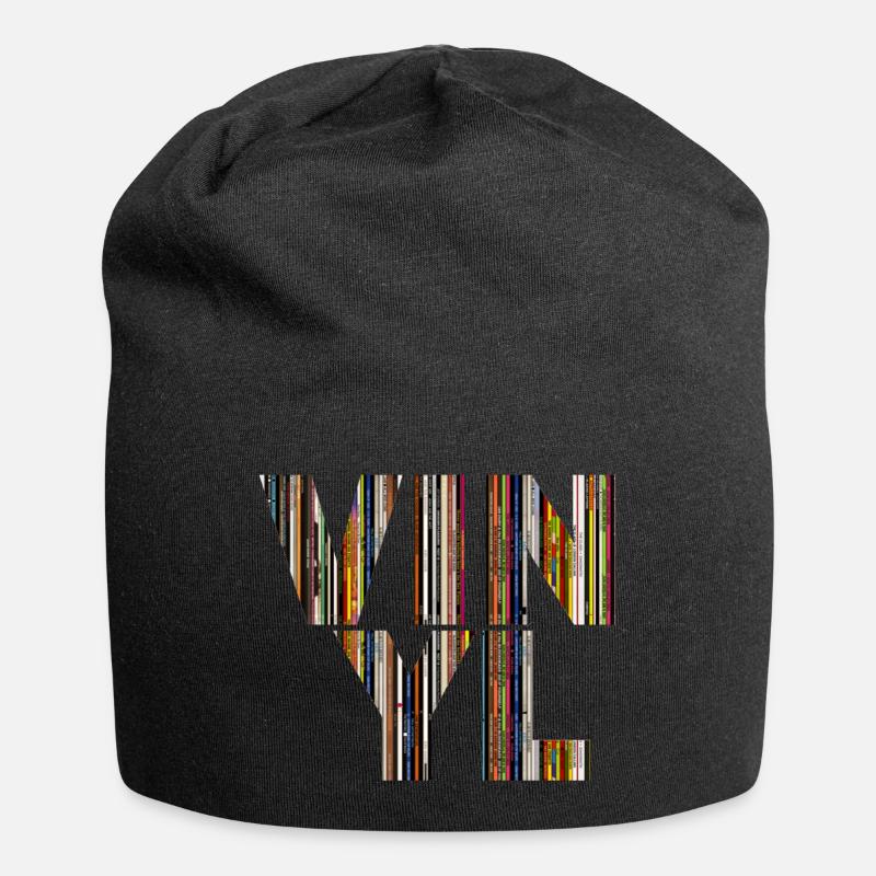 vinyl 2 - Jersey Beanie - black
