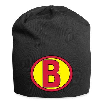 Super, Superheld, Superheldin, Hero, B - Jersey Beanie - black - Front