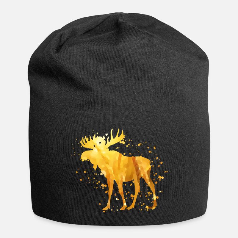 Schöner Elch - Jersey-Beanie - Schwarz