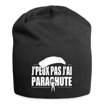 J'peux pas j'ai parachute - Bonnet en jersey - noir - Devant