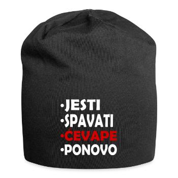 Cevape Balkans Serbie Bosnie Croatie - Bonnet en jersey - noir - Devant