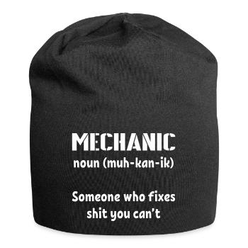 Mechanic Tshirt Funny - Jersey Beanie - black - Front