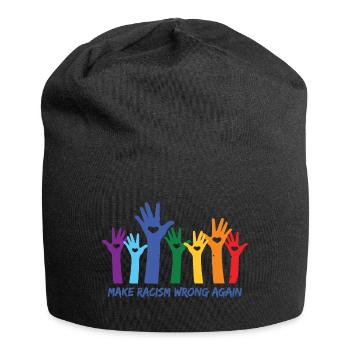 Antirassismus Weltfrieden - Jersey-Beanie - Schwarz - Vorne