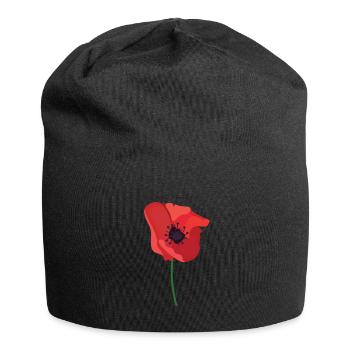 british legion poppy day - Jersey Beanie - black - Front