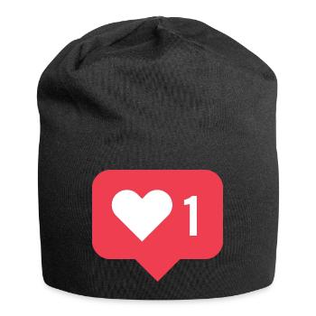 Like Icon - Jersey Beanie - black - Front