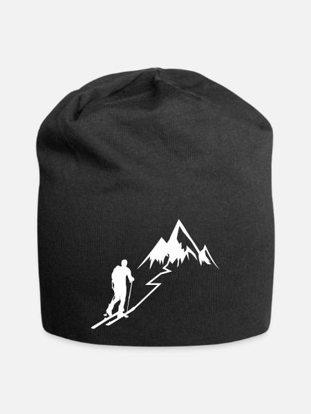 Ski tour de ski ski ski randonnée randonnée - Bonnet en jersey - noir