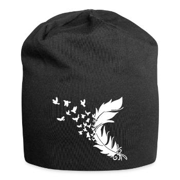 Feder - Jersey-Beanie - Schwarz - Vorne