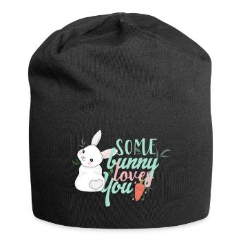 Some Rabbit Loves You - Jersey Beanie - black - Front