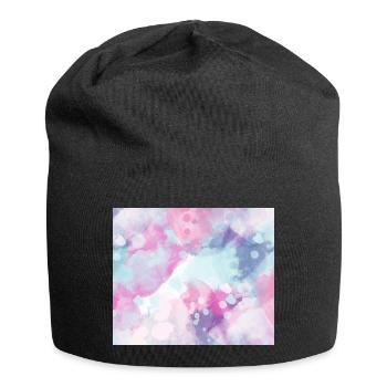 Aquarell Druck - Jersey-Beanie - Schwarz - Vorne