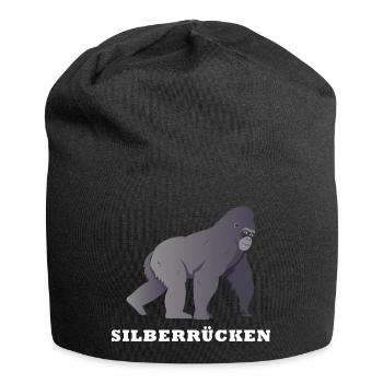 Silberrücken | Gorilla - Jersey-Beanie - Schwarz - Vorne