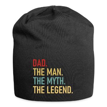 Dad The Man The Myth The Legend - Cool Quote - Jersey-Beanie - Schwarz - Vorne