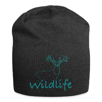 Cerf faune sauvage wildlife - Bonnet en jersey - charbon - Devant