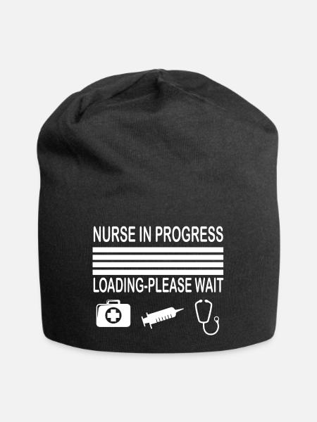 Nurse - Jersey-Beanie - Schwarz