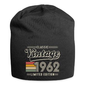 Millésime 1962 Vintage Anniversaire Rétro Cadeau - Bonnet en jersey - noir - Devant