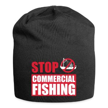 Stop Commercial Fishing and save the World - Jersey Beanie - black - Front