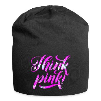 Cancer du sein - Bonnet en jersey - noir - Devant