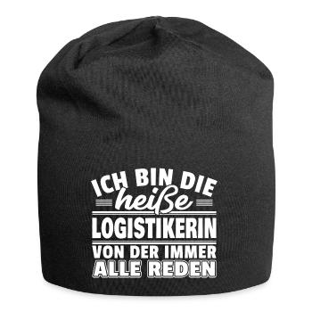 Heiße Logistikerin - Jersey-Beanie - Schwarz - Vorne