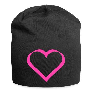 Heart Pink Gift - Jersey Beanie - black - Front