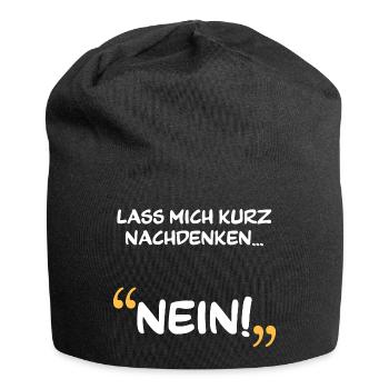 Nein! Nein Shirt - Jersey-Beanie - Schwarz - Vorne