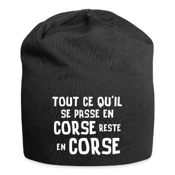 Corse, Corse humour, je suis Corse - Bonnet en jersey - noir - Devant