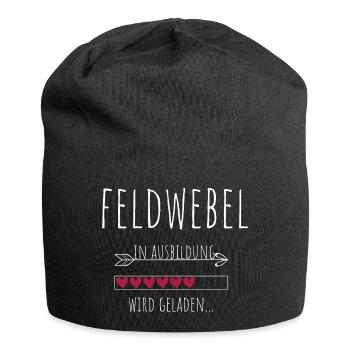 Feldwebel Ausbildung Geschenk - Jersey-Beanie - Schwarz - Vorne