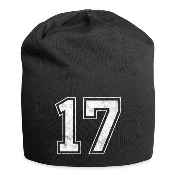 Anzahl 17 - Jersey-Beanie - Schwarz - Vorne