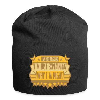 I m not arguing - Jersey Beanie - black - Front