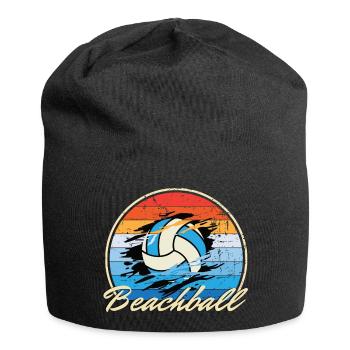Beachball Ocean vintage ball multi color B-Day gif - Jersey Beanie - black - Front