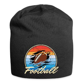 American Football Playing Football Gift Idea - Jersey Beanie - black - Front