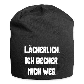 Party feiern Festival bechern saufen Alkohol - Jersey-Beanie - Schwarz - Vorne