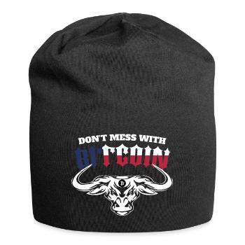 Bitcoin BTC Revolution - Crypto Gift Idea - Jersey-Beanie - Schwarz - Vorne