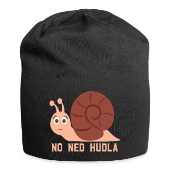 Schwäbisch Schwaben No ned Hudla Schnecke - Jersey-Beanie - Schwarz - Vorne