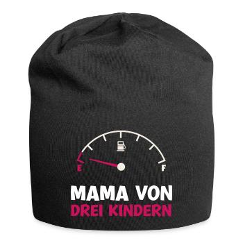 Tank leer Mama von 3 Kindern Mutter Muttertag Kind - Jersey-Beanie - Schwarz - Vorne