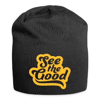 see the good Zitat - Jersey-Beanie - Schwarz - Vorne