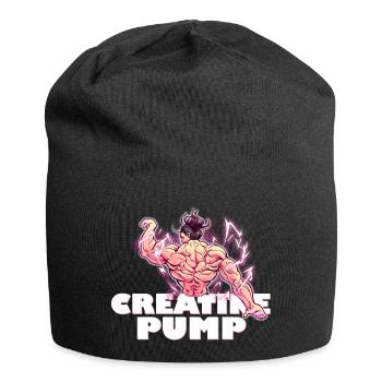 Creatine pump Anime Kreatin Motiv Muskeln Gym - Jersey-Beanie - Schwarz - Vorne