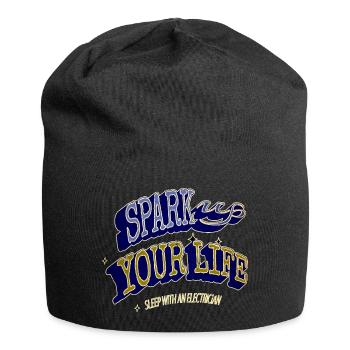 humor jokes light bulb electrician apprentice - Jersey Beanie - black - Front